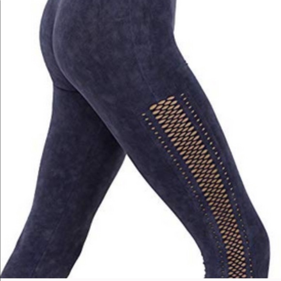 Full length faded detailed leggings - Picture 2 of 2